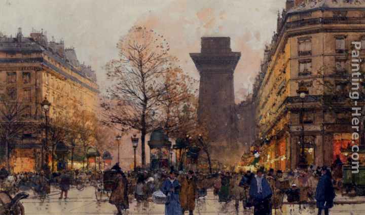Les Grands Boulevards A Paris painting - Eugene Galien-Laloue Les Grands Boulevards A Paris art painting